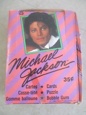 VINTAGE 1984 MICHAEL JACKSON TRADING CARDS 36 SEALED PACKS IN BOX PEE CHEE picture