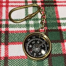 Compass Keychain, Compass, Vintage Keychain, Brass Compass, Compass Key ring picture