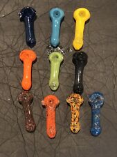 4 PACK 3” 3.5 “INCHTobacco Smoking THICK HEAVY Glass Hand Pipe Solid And Multi picture