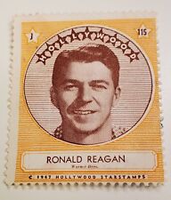 Ronald Reagan President 1947 Movie Star Stamp Sticker Trading Card Hollywood picture
