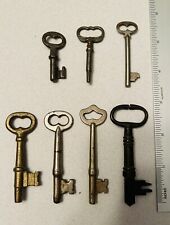 Lot of Seven (7) Vintage Antique Solid Barrel Skeleton Keys picture