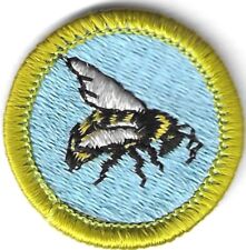 BSA BEEKEEPING MERIT BADGE 1995 Discontinued TYPE H PLASTIC BACK #2 GRN picture