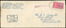 1945 WWII CENSORED H/S'ed US ARMY Cover, APO 466 CDS's, #806 & #829 PREXIES picture