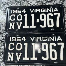 1964 Virginia license plate 11–967 picture