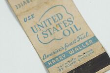 1940s United States Oil, America's Finest Fuel Matchbook Cover, Maryland Match picture