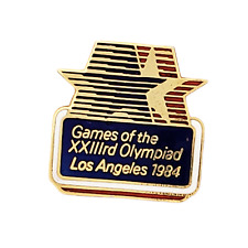 Los Angeles 1984 Games Of The XXIII Olympiad LOGO Lapel Hat Pin BLUE picture
