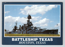 Postcard 4x6 Battleship Texas BB35 USN Warship Navy Military Vessel Houston TX picture