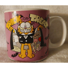 Garfield Dracula Vampire Trick or Treat I'll Take Whatever You've Got Mug 1978 picture