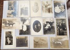 ANTIQUE REAL PHOTO RPPC POSTCARDS SET OF 18 picture