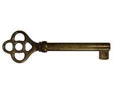 KY-3AB Antique Brass Plated Hollow Barrel Skeleton Key Reproduction Pack of 1 picture