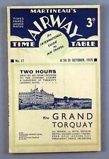 MARTINEAU'S AIRWAY AIRLINE TIMETABLE OCTOBER 1935 ZEPPELIN AIRSHIP SWISSAIR picture