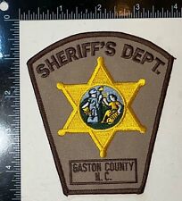 VINTAGE OBSOLETE Sheriff Gaston County NC North Carolina Patch picture