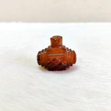 19c Victorian Amber Glass Miniature Perfume Bottle Decorative Collectible G1002 picture