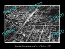 OLD LARGE HISTORIC PHOTO OF HONESDALE PENNSYLVANIA AERIAL VIEW OF CITY c1935 picture