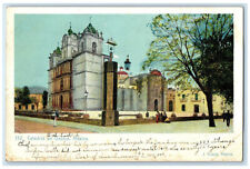 c1905 View from Road Oaxaca Cathedral Mexico Posted Antique Postcard picture