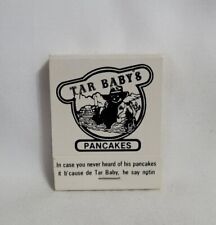Vintage Tar Baby's Pancakes Restaurant Matchbook Myrtle Beach SC Advertising picture