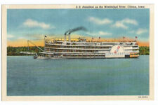 Clinton IA Postcard Iowa SS President River Boat picture