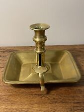 ANTIQUE VICTORIAN BRASS CHAMBERSTICK EJECTOR CANDLE STICK / HOLDER HEIGHT 12 cm picture