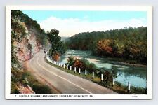 WB Postcard Everett PA Pennsylvania Lincoln Highway & Juniata River picture