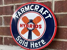 12” Farmcraft hybrids Corn Farming Heavy Metal Vintage Style Steel Sign picture