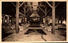 VINTAGE RPPC POSTCARD-AZO (1910-1930) LOUNGING ROOM LAKE CHAMPLAIN CLUB-BK30 picture