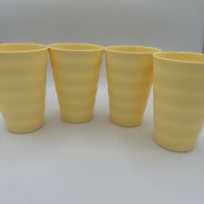 Tupperware Impressions 16 ounce Tumblers  Set of 4 Light Yellow-new picture