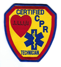 Generic CPR Cardio-Pulmonary Resuscitation Technician patch - NEW picture