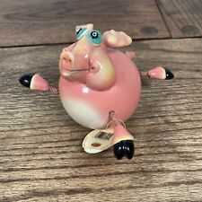 Exhart Art Piece Pink Pig Wobbler Character Decorative Collectible picture