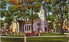 Old St Johns Church Richmond VA Virginia Broad 25th St Cemetery Postcard Linen picture