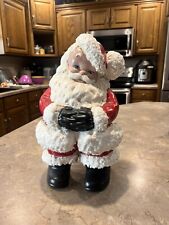 VTG 13”Winking Santa Claus Atlantic Mold Ceramic, Hand Painted, Merry Christmas picture