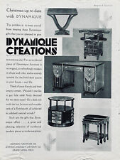 Johnson Furniture  Ad 1929 Grand Rapids MI Dynamique Creations Incidental Pieces picture