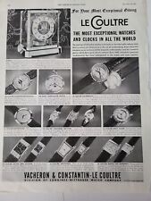 1952 Vacheron & Constantin Le Coultre watch clock vintage ad picture