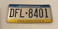 PENNSYLVANIA  Authentic License Plate  WWW.STATE.PA.US   PLATE # DFL-8401 picture