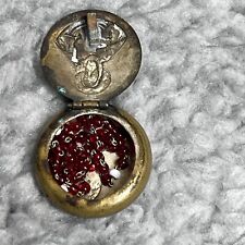 Mini Catholic Rosary Beads Inside Mini Sacred Heart of Jesus Case Vintage Charm picture