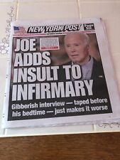 NY Post July 6 2024 Joe Adds Insult To Infirmary and  Holmes Wrecker picture