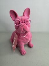 Spritz 2024 Valentine Tabletop Flocked FRENCH BULLDOG FRENCHIE Pink Dog NEW picture