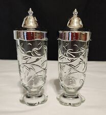 Princess House Fantasia Footed Salt And Pepper Shakers 5 1/4
