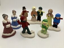 Vintage Hand Painted Christmas Mini Figures Village Accessory 6 Piece Carolers picture
