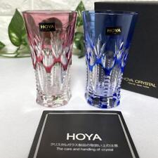 Hoya Crystal Colored Edo Kiriko Pair Glass picture