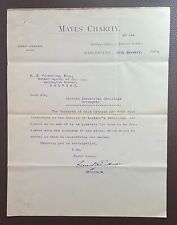 1905 Mayes Charity, 7 Norfolk St, Manchester Letter to Pickering, Salford picture