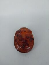 RARE ANCIENT EGYPTIAN ANTIQUE Amber Scarab Small Pharaonic Statue picture