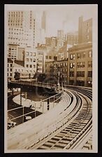 Unique RPPC of Commuter Train Tracks. Hanover Square, New York. C 1940's  picture