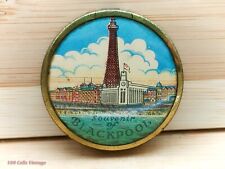 Blackpool Tower Souvenir-Vintage Ladies Powder Compact-1te picture