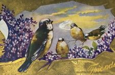 John Winsch Friendship Postcard Birds Gold Gild picture