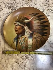 Nobility of the Algonquin Indian by Artist Perillo Porcelain Collector Plate   picture
