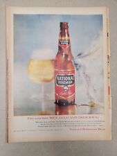 1957 Vintage Original Magazine Ad NATIONAL Bohemian Beer Wet Cold & Delicious picture