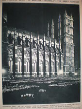 Photo article Westminster Abbey floodlit and field of rememberance 1933 picture