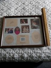 new vtg 9 pict collage frame intercraft woodtone new 15 by 12 in picture