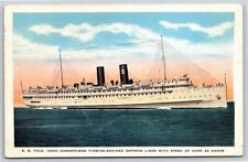 Ships~SS Yale Turbine Engined Express Liner @ San Francisco~Vintage Postcard picture