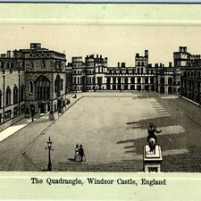 c1890s Jersey Coffee Quadrangle Windsor Castle England Trade Card Photo-Lith C27 picture